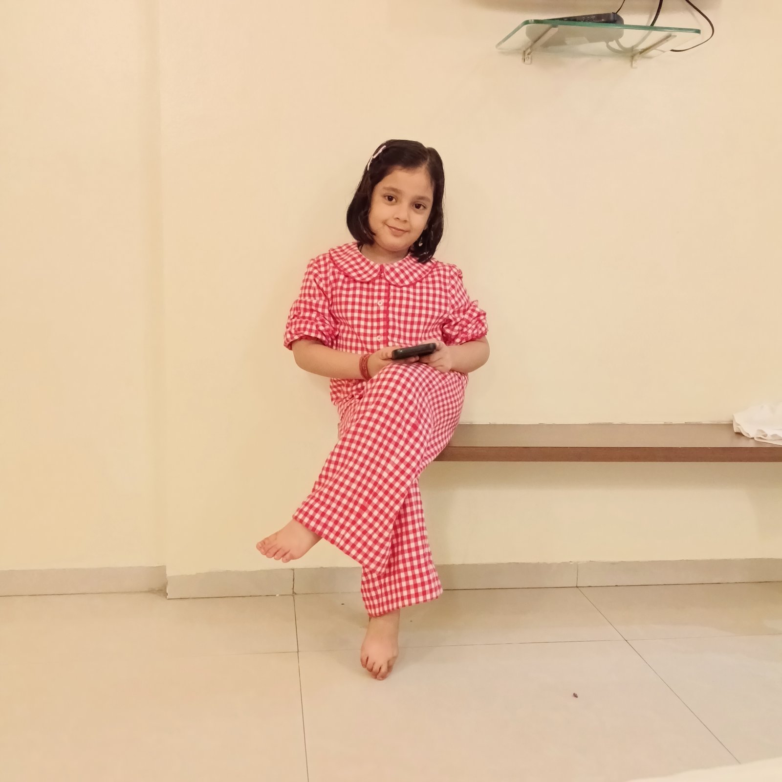Red Check Dress