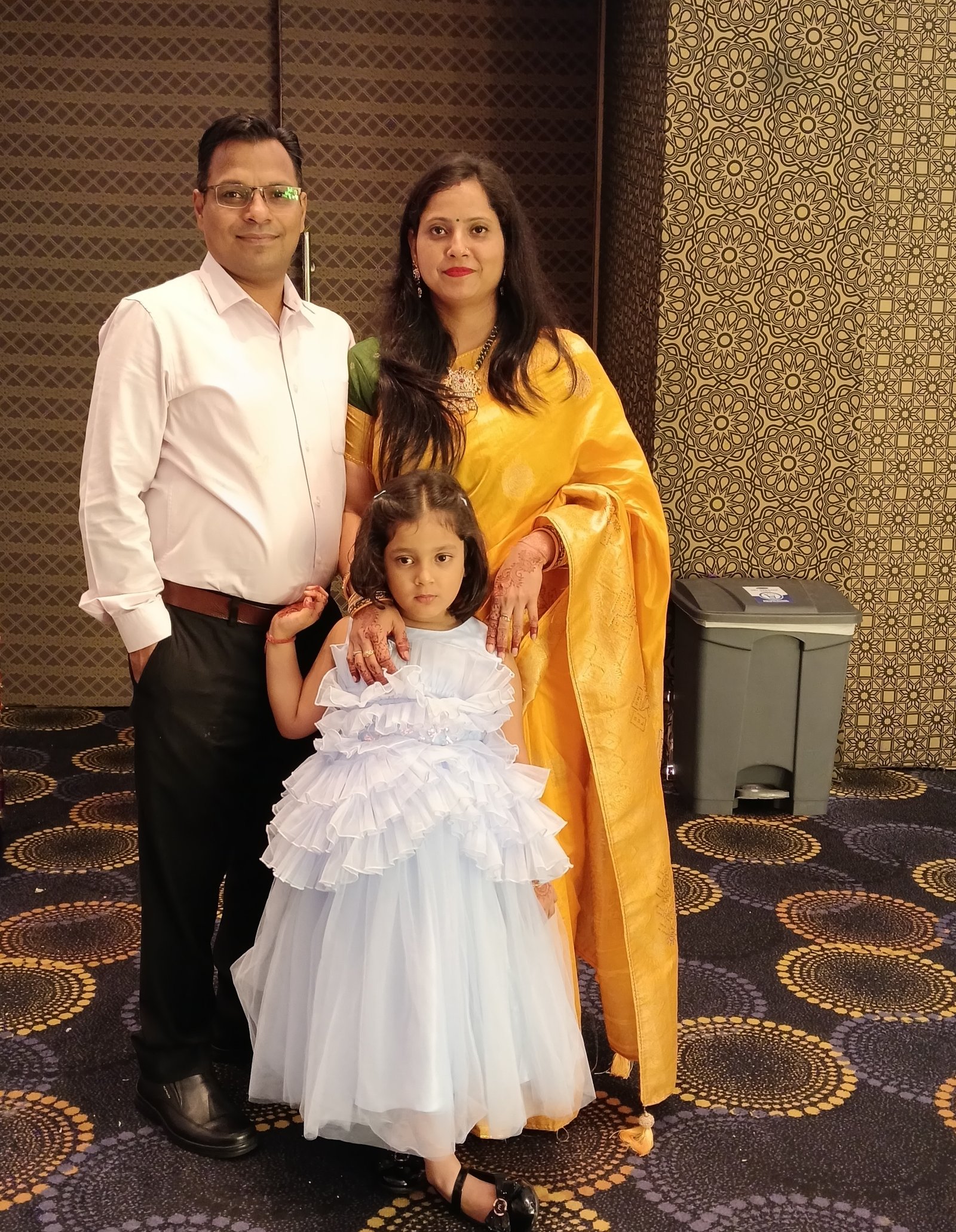 Anahita with Mom and Dad